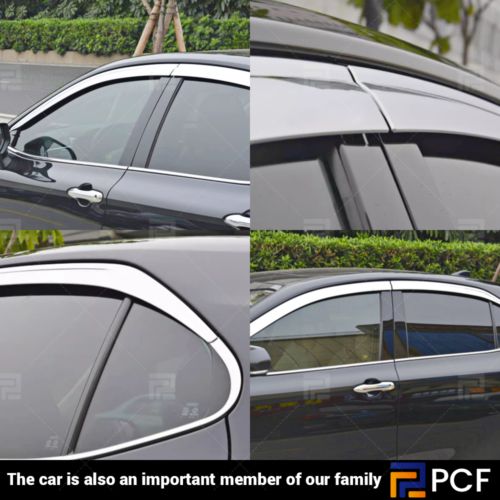 19-23 chrome side window visor vent shades sun rain guard for toyota camry a