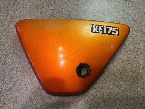 1975 kawasaki ke 175 side panel plastic side panel ke oem orange