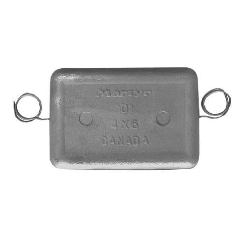 Martyr anodes cmpmwz zinc small hull plate w/wire anode canada metal