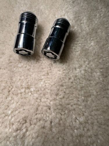 2 mcgard chrome cone seat wheel locks locking lug nuts curvilinear hexagon