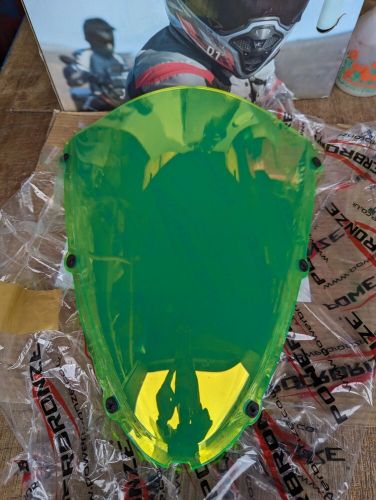 Kawasaki zx6r 2005 2006 2007 2008 bright green screen windshield windscreen