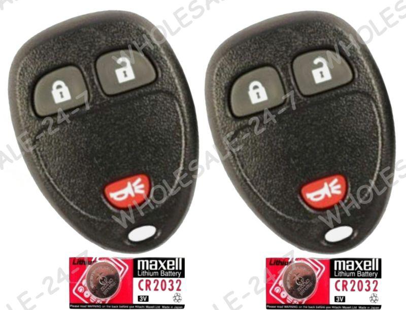 2 new keyless entry remote key fob clicker gm 15777636 + 2 extra batteries