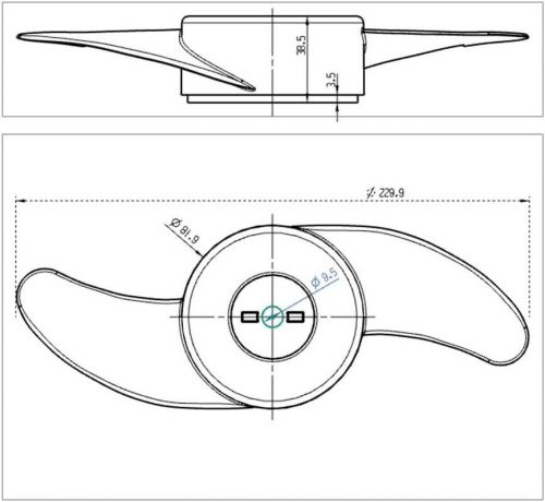 Durable Electric Trolling Motor Prop with 2-Blade Design for Efficient Thrust, US $33.29, image 8