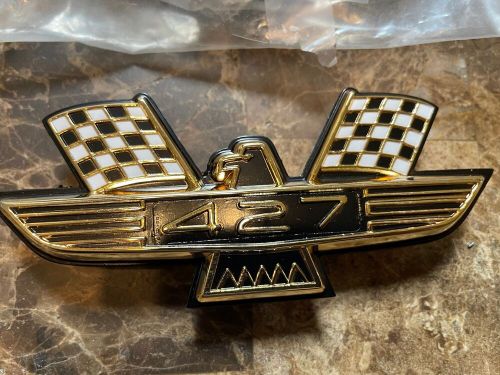 Pair 1963-64 galaxie 427 emblem eagle flags front fender thunderbolt new lot 2