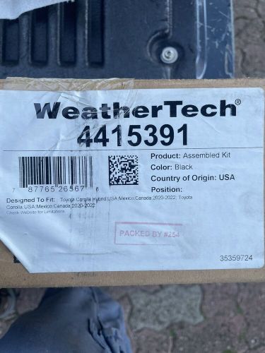 Weather tech 4415391 new black 1st row toyota corolla 2020-2024 floor mats