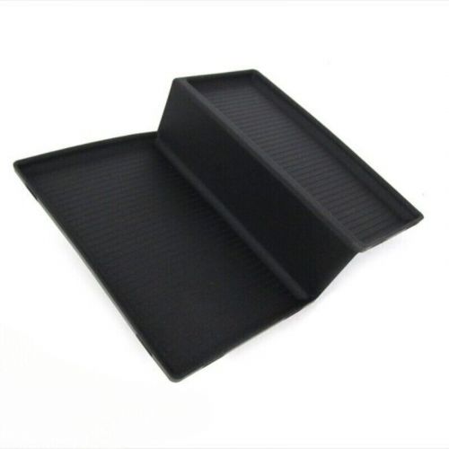 Black center console bin rubber mat insert 1qr14dx9aa for dodge ram 2010-2015.