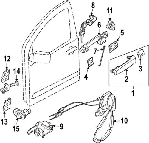 Genuine nissan handle outside 806b1-9bu9e