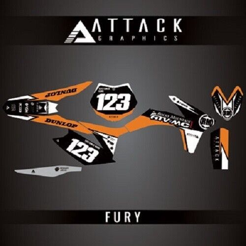 Attack graphics custom fury complete bike graphics kit