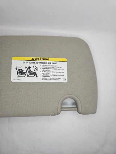 2005-2011 dodge dakota driver left side sun visor cloth gray oem