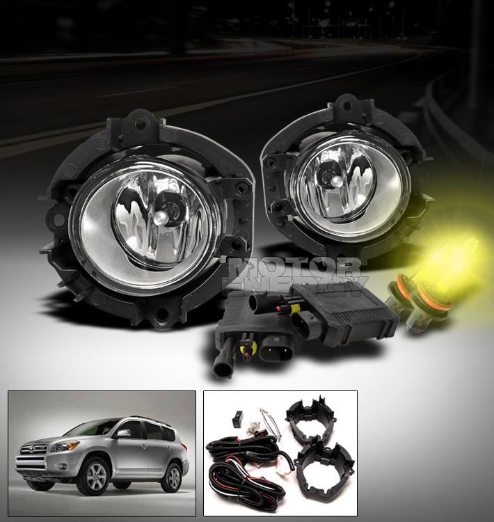 2006 2007 2008 toyota rav4 jdm bumper clear fog light lamp+3000k hid+harness kit