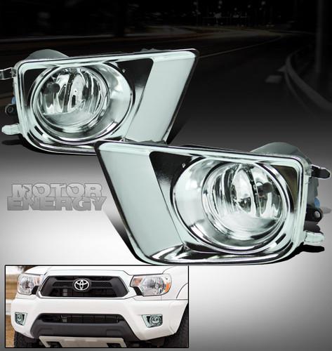 2012-2013 toyota tacoma truck bumper fog lights+bulb+chrome cover+harness+switch