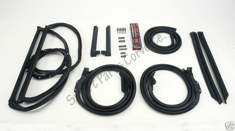 1978-1982 corvette coupe deluxe 9 piece weatherstrip kit! 