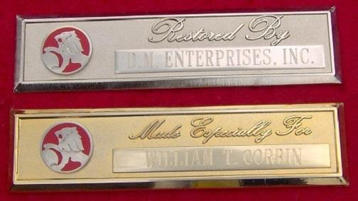 Holden - custom engraved dash plaque