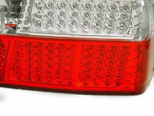 Usa depo 92-99 bmw e36 4d sedan red/clear led tail lamps free ship!