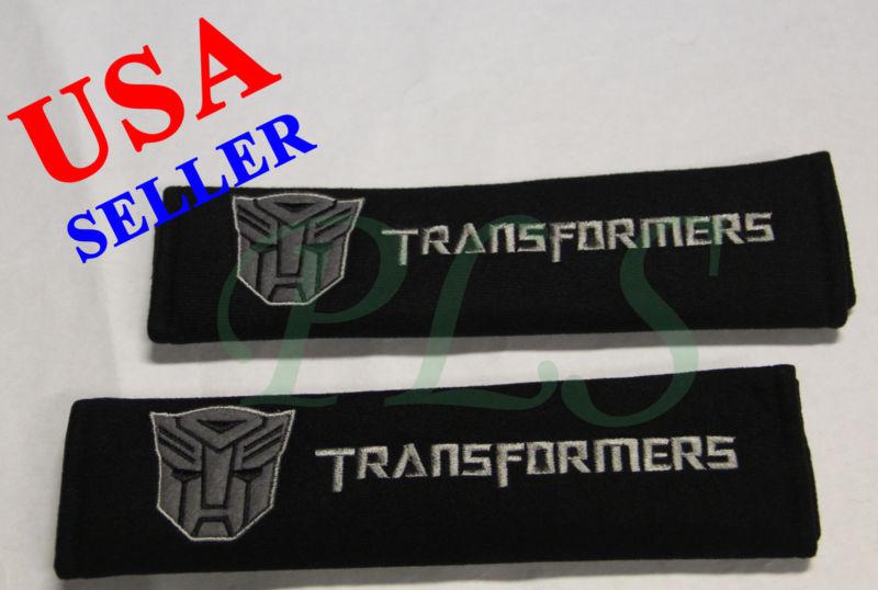 Transformer autobot  seat belt cover shoulder pads black cushion pair