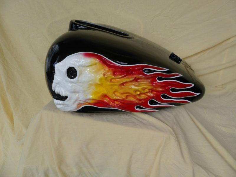 Screaming demon sculpture on 2003 harley davidson fl touring flht  gas tank 