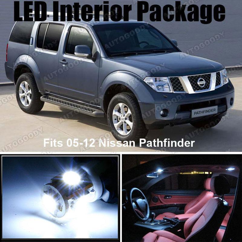 8 x white led lights interior package nissan pathfinder