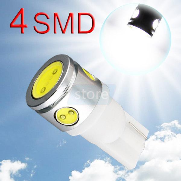 2w high power t10 4 smd pure white w5w 194 car led light bulb lamp