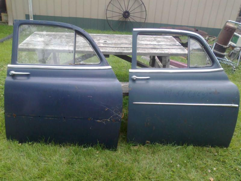 2 - passenger side 1949 50 51 chevy car doors / hot rat street rod / custom 