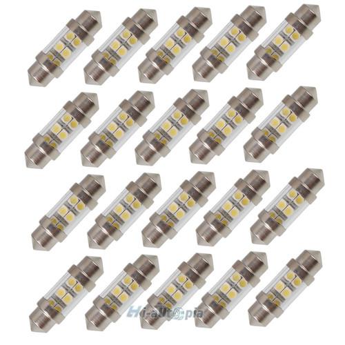 20x new pure white 31mm 6 smd 1210 led car interior festoon dome bulb light lamp