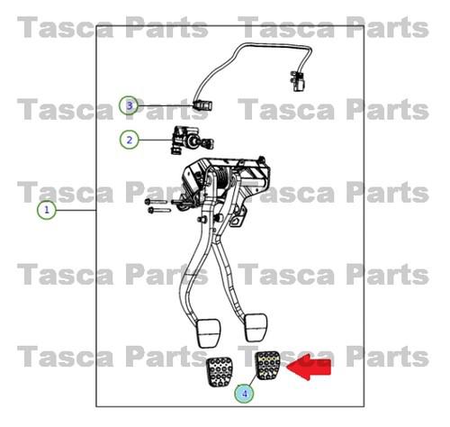 New oem mopar clutch or brake pedal pad 2009-2014 dodge challenger #68048939aa