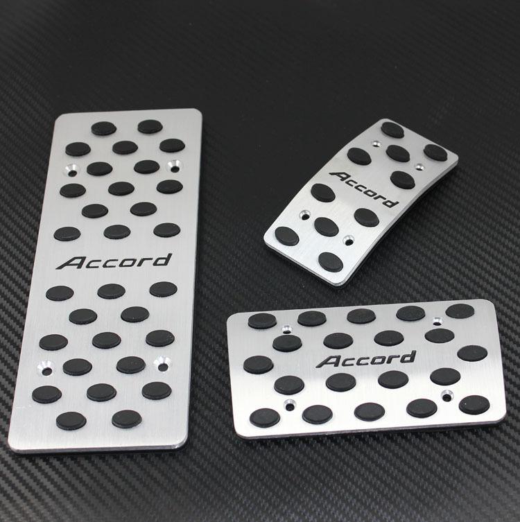 Aluminum sports foot rest fuel brake at pedals pads fit for  honda accord  2013