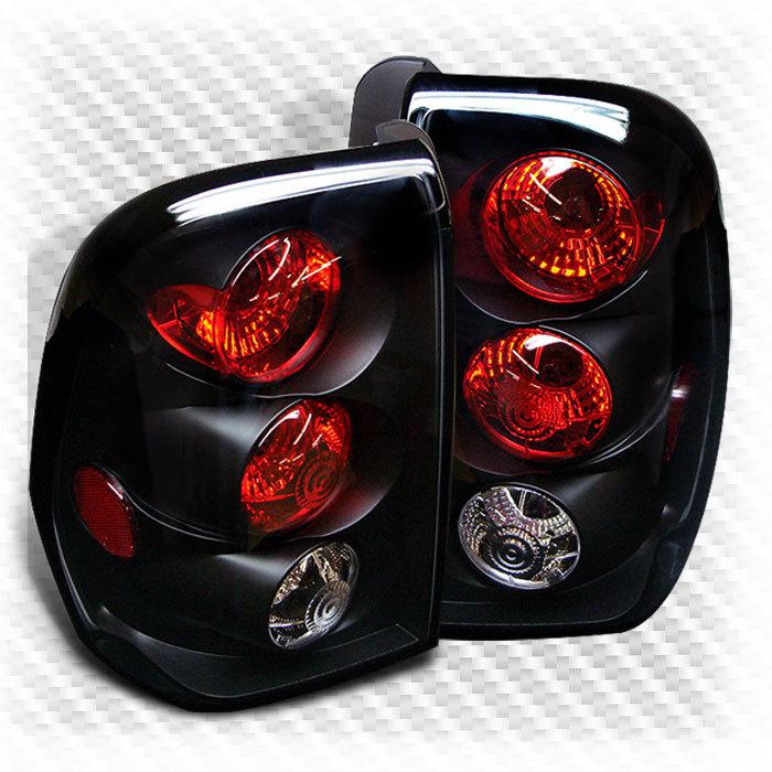 02-09 chevy trail blazer black tail lights lamps rear brake pair left+right set