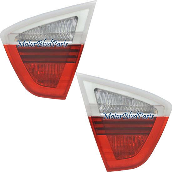 06-08 bmw 3-series sedan inner trunk tail lamps lights left + right pair