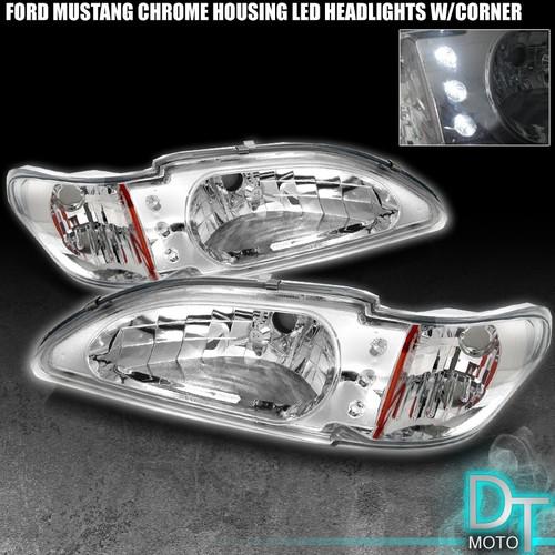 94-98 mustang  2in1 led headlights w/built in conrer signal lamps left+right