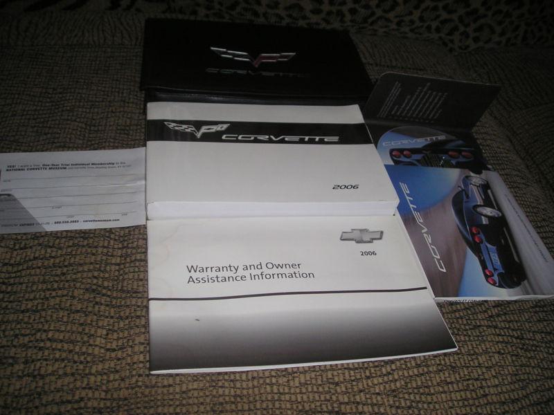 2006 original  1st edition corvette owners manual package