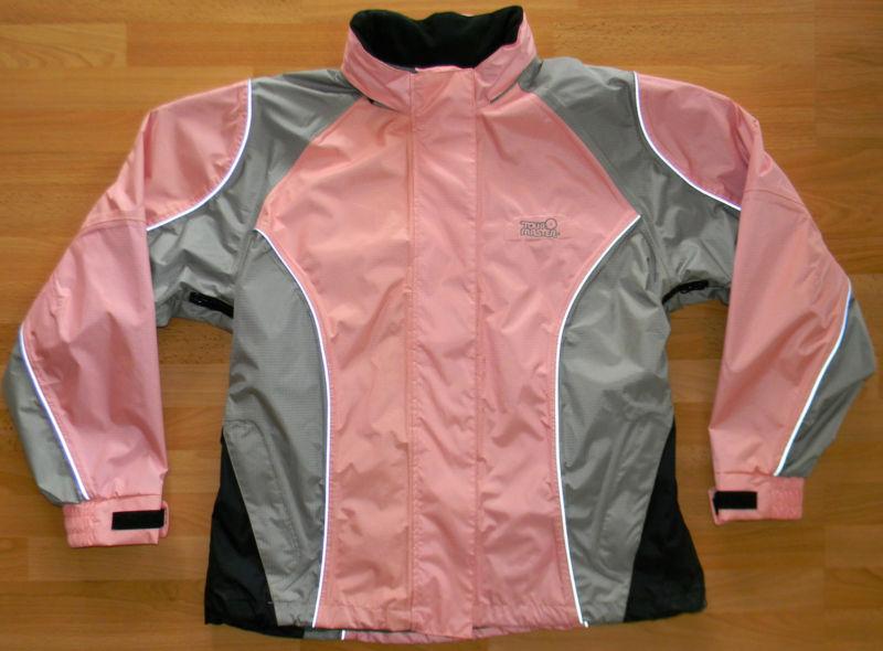 Womens tourmaster  sentinel waterproof motorcycle rain jacket pink & gray m euc