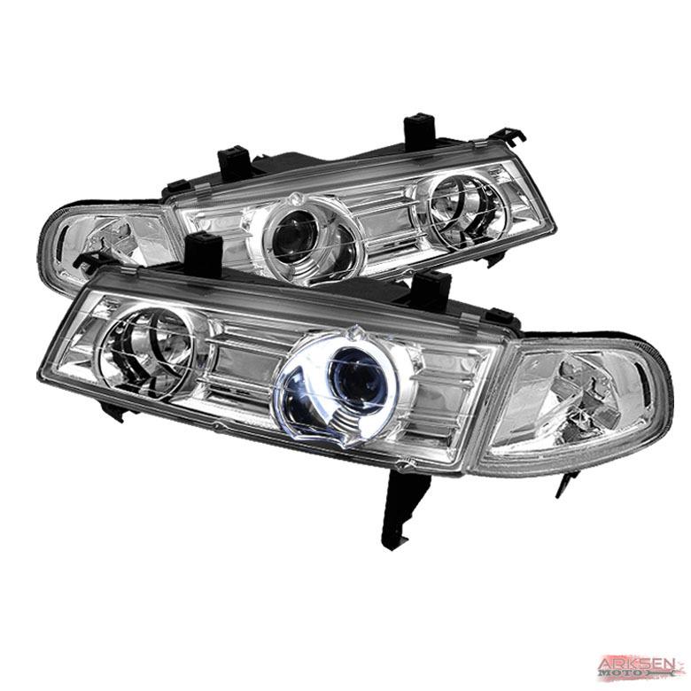 92-96 honda prelude halo jdm projector headlights+corner lights lamp pair set