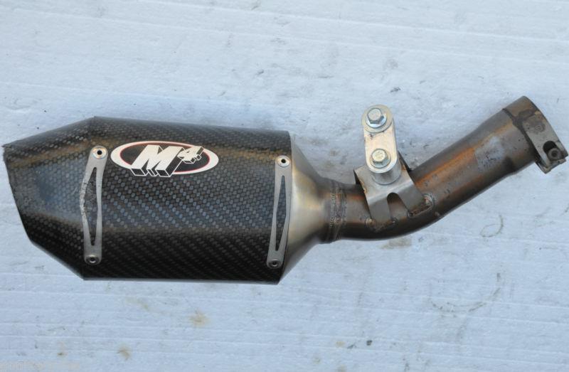 2007 suzuki gsxr 600 m4 carbon fiber exhaust pipe muffler free ship