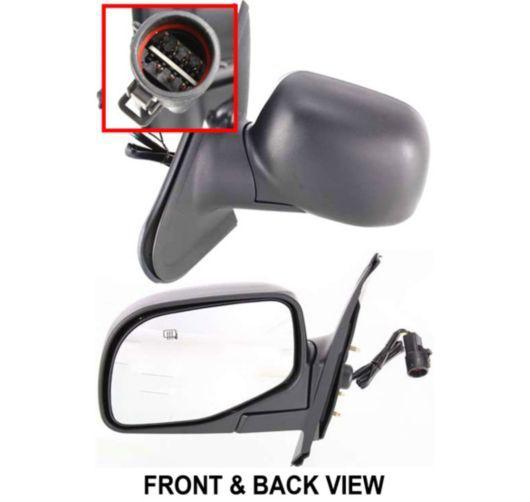 98-01 explorer power heated side view mirror w/puddle light driver left lh