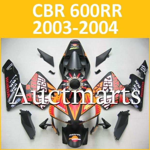 Fit honda 03 04 cbr600rr cbr 600 rr 2003 2004 fairing kit abs plastics a28 b02