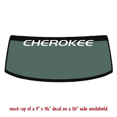 Cherokee - windshield banner decal sticker v2