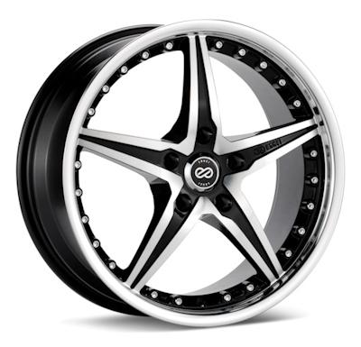 Enkei l-sr, 18 x 8, 5x120, 40mm offset, black machined (1) wheel/rim