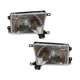 New headlight headlamp assembly pair set driver+passenger side left+right w/bulb