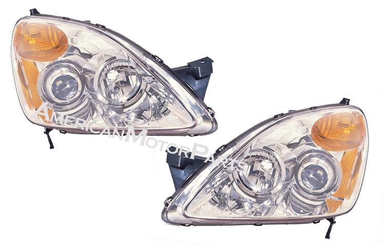 Depo pair euro style chrome projector headlights 02-04 03 honda crv cr-v