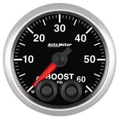 Autometer elite series electrical boost pressure gauge 2 1/16" dia black face