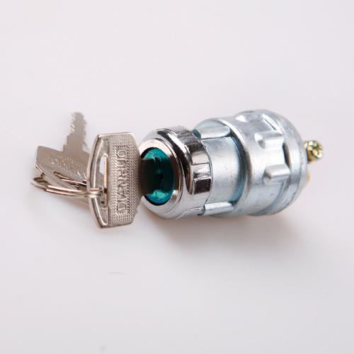 Alloy auto ignition switch forklift ignition lock starting lock silver + 2 keys