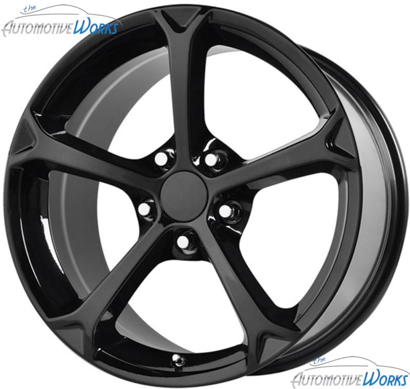 1 - 18x8.5 replica corvette grand sport 5x120.65 5x4.75 +56mm gloss black wheel