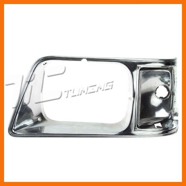 Headlamp door chrome ch2512138 head light bezel 87-89 dodge aries reliant left l