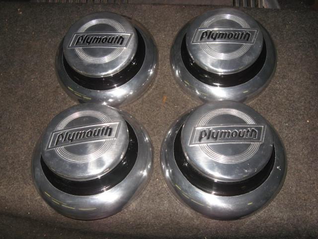 Mopar 1932 -34 plymouth wood wheel hub cap set