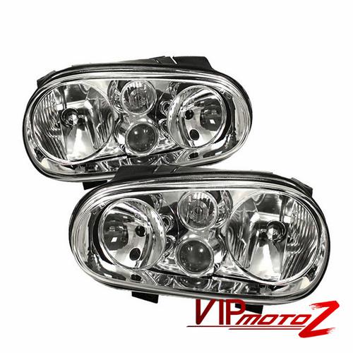 1999-2006 volkswagen golf gti crystal headlights w/ projector built-in fog lamps