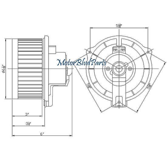 00-05 mercedes benz m-class tyc front blower motor assembly 700207