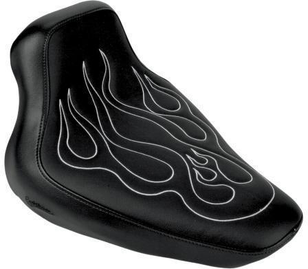 Saddlemen 806-12-0116 tattoo solo flame w/silver stitch harley softail 06-12