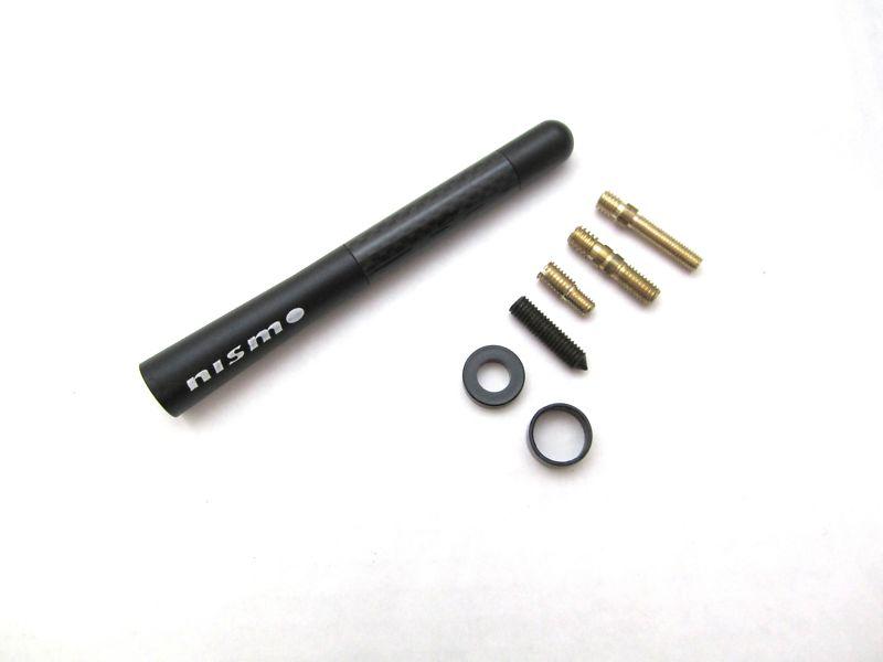 4.7" black carbon fiber nismo car aerial radio antenna  w/screws toyota nissan