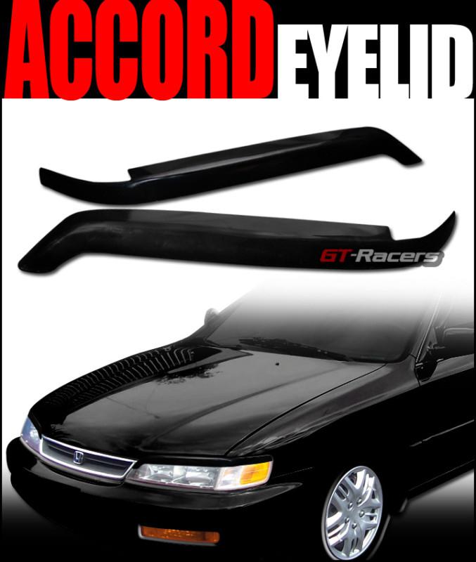 Jdm-r sport blk head lights cover eyelids eyebrows trims 1994-1997 honda accord