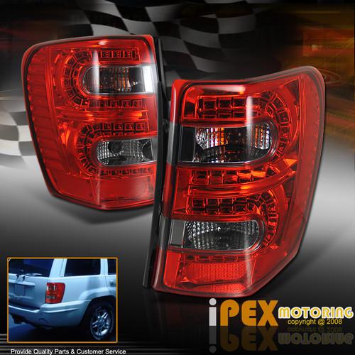 Limited 99-04 jeep grand cherokee led tail lights lamp left+right pair red/smoke